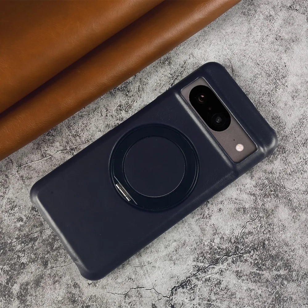 Google Pixel 9 Luxury 360° Rotating Magnetic Leather Case