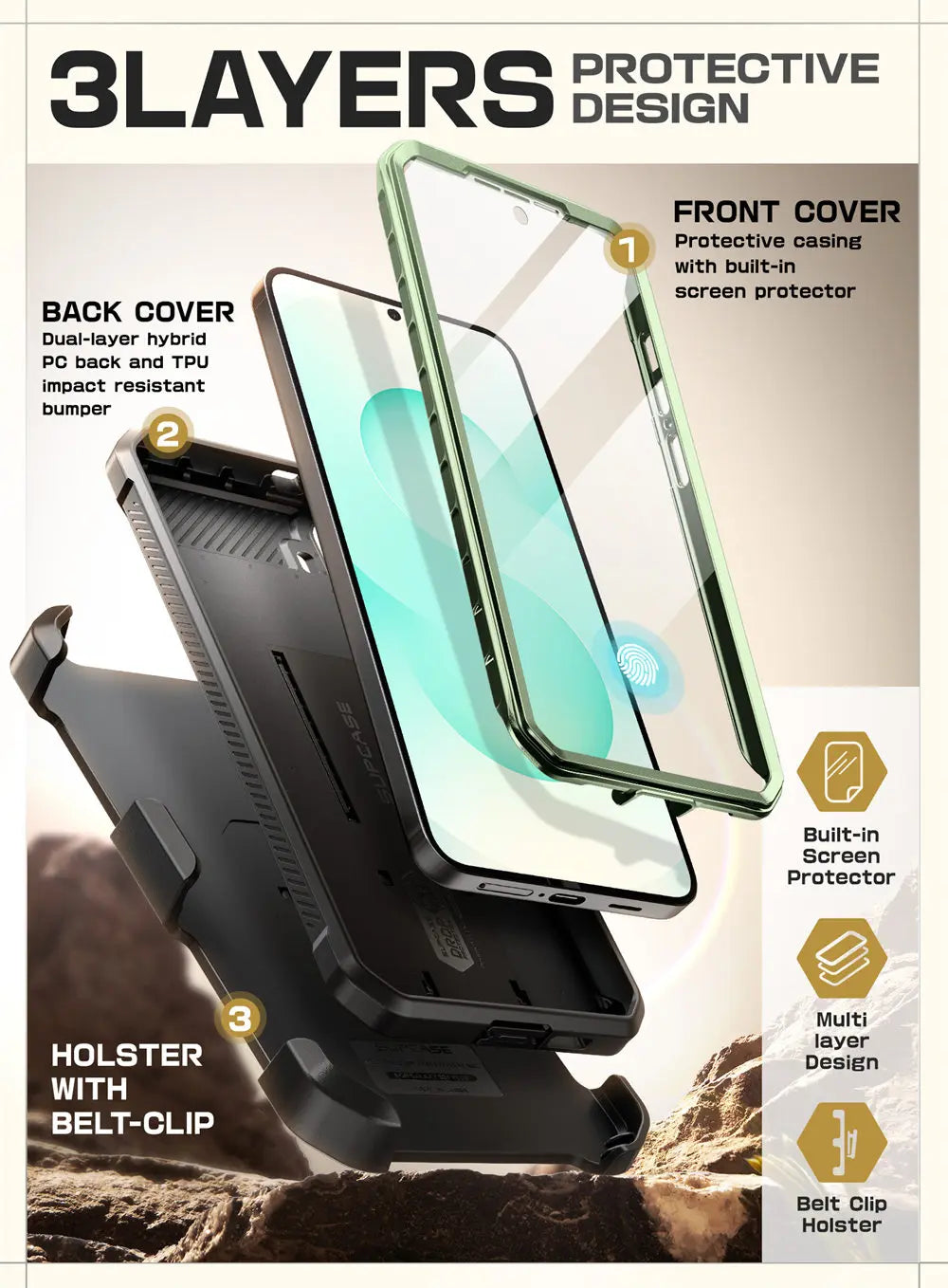 SUPCASE Galaxy S25 UB Pro Military-Grade Protection Case