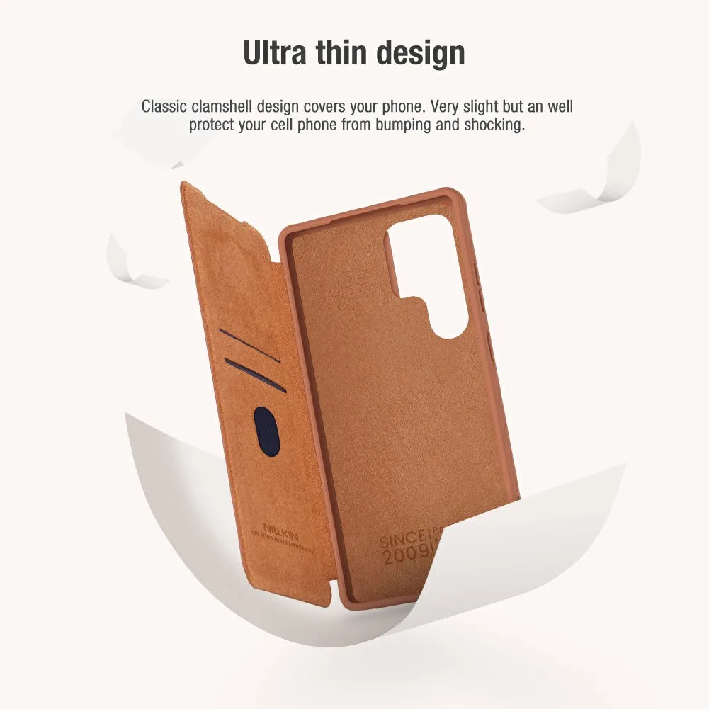 Galaxy S25 Ultra NILLKIN Leather Lens Cover Case