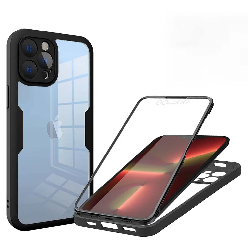 iPhone 16 Pro Full Shockproof Silicone Screen Protection Cover