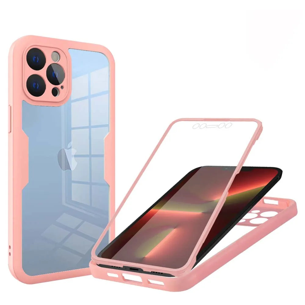 iPhone 16 Pro Full Shockproof Silicone Screen Protection Cover