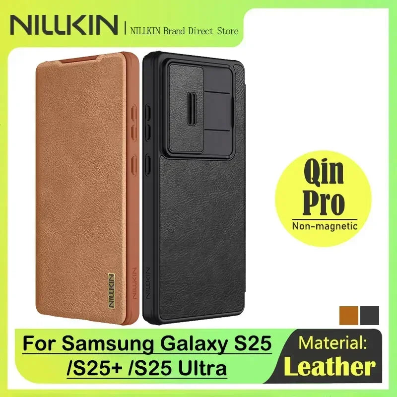 Galaxy S25 Ultra NILLKIN Leather Lens Cover Case