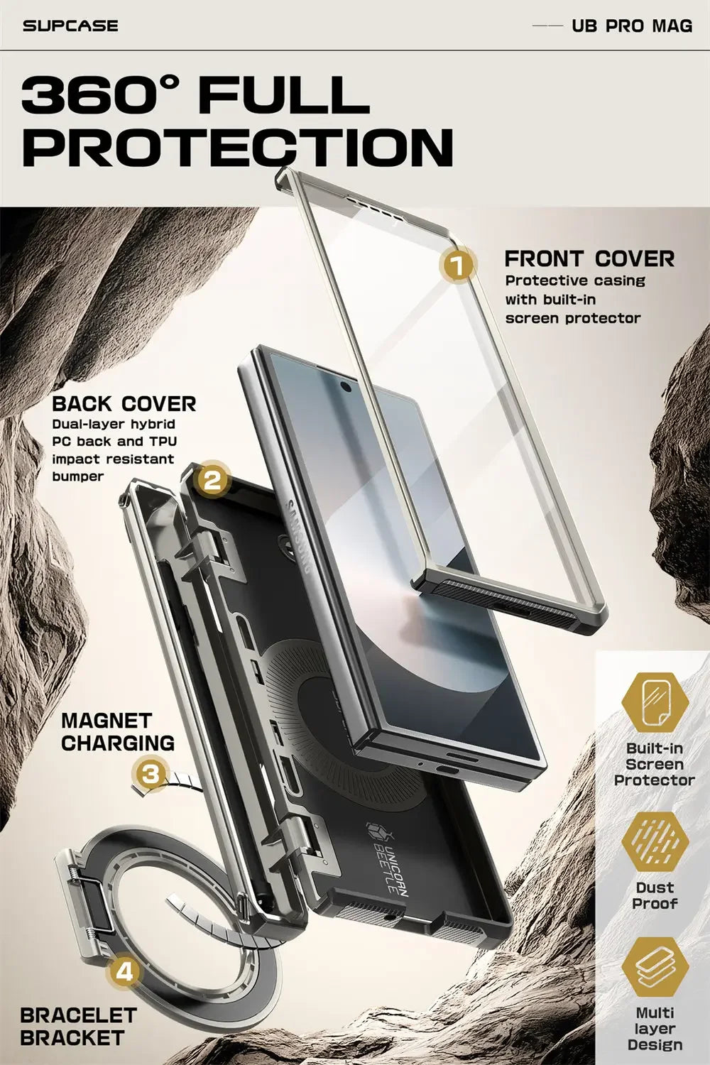 SUPCASE UB Pro Mag Galaxy Z Fold 6 Rugged Shockproof Case