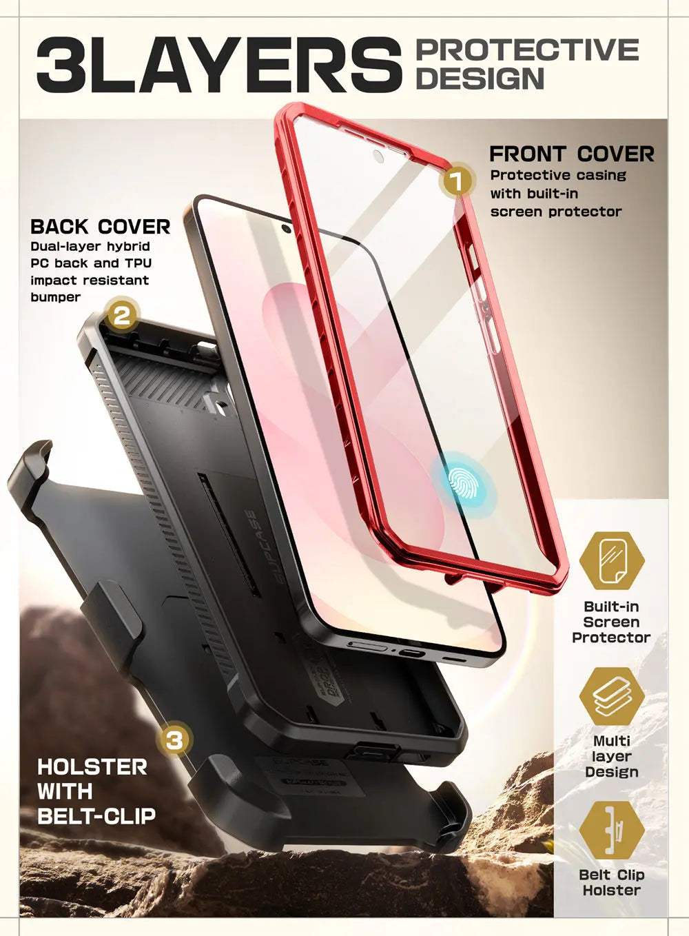 SUPCASE Galaxy S25 Plus UB Pro Military-Grade Protection Case