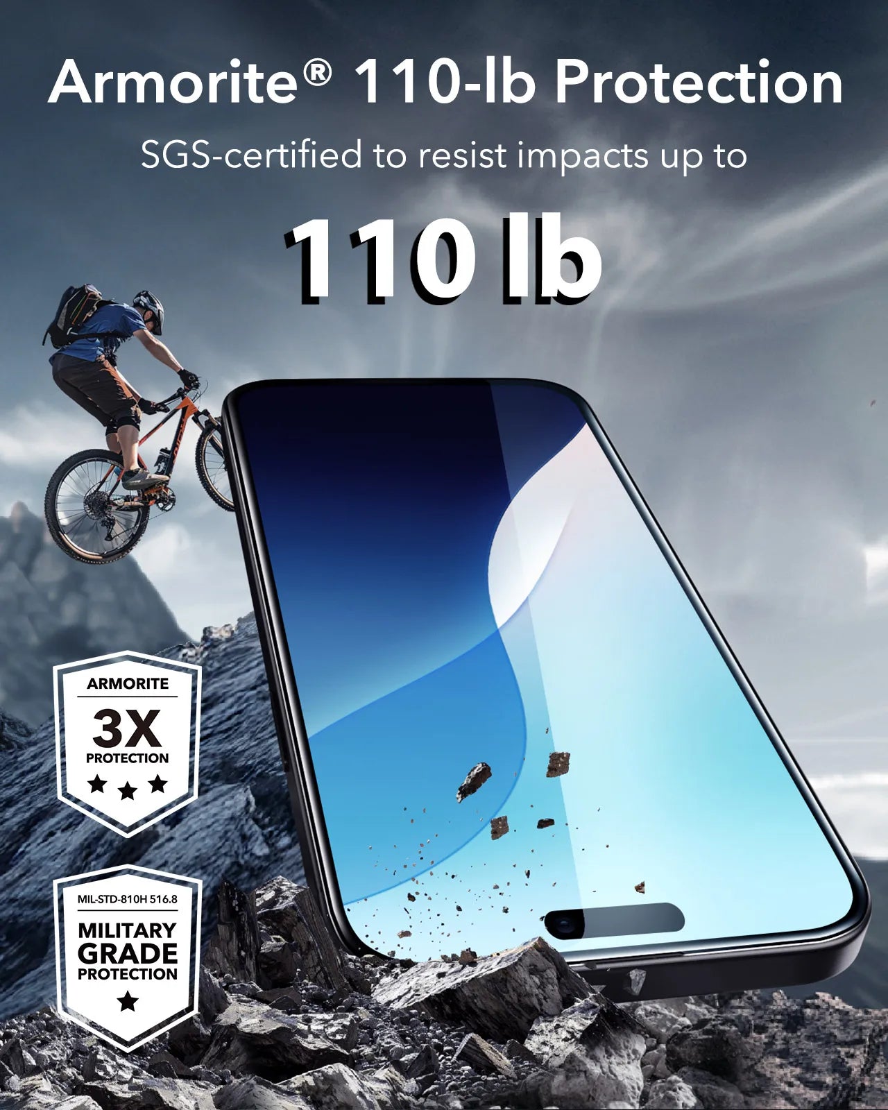 ESR iPhone 16 Pro Max ArmoriteScreen Protector Tempered Glass