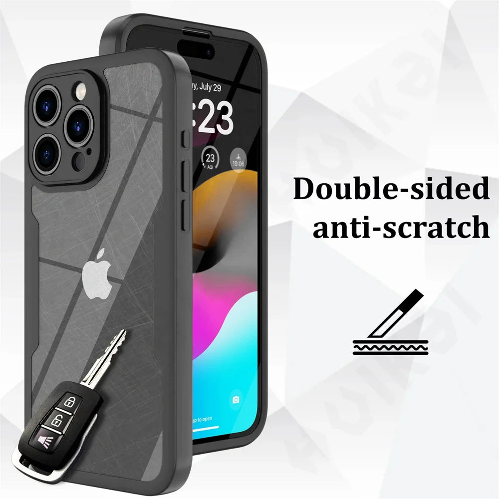 iPhone 16 Plus Full Shockproof Silicone Screen Protection Cover