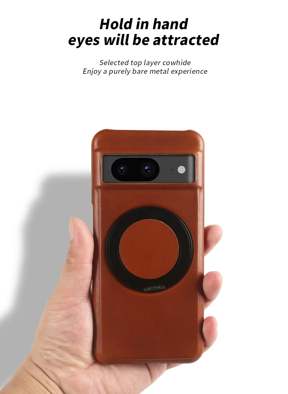 Google Pixel 9 Luxury 360° Rotating Magnetic Leather Case