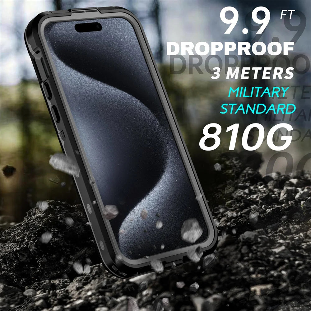 iPhone 16 Plus IP68 Protective Waterproof Magnetic Case