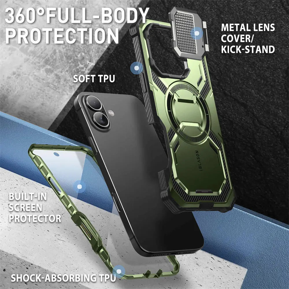 I-BLASON iPhone 16 Armorbox Full-Body Rugged Holster Bumper