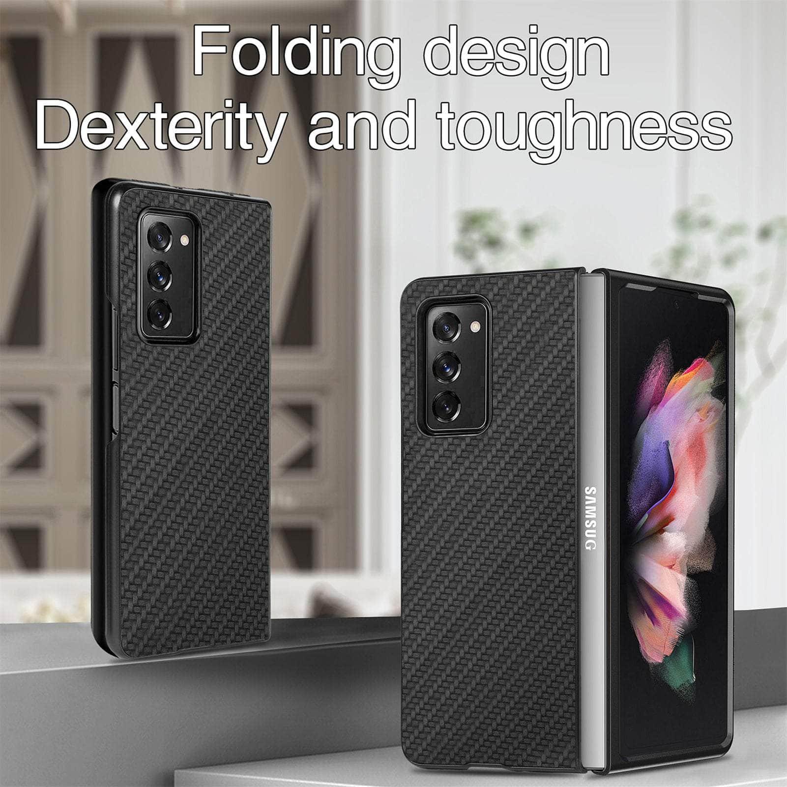 Anti-Slip Carbon Galaxy Z Fold 3 Cover