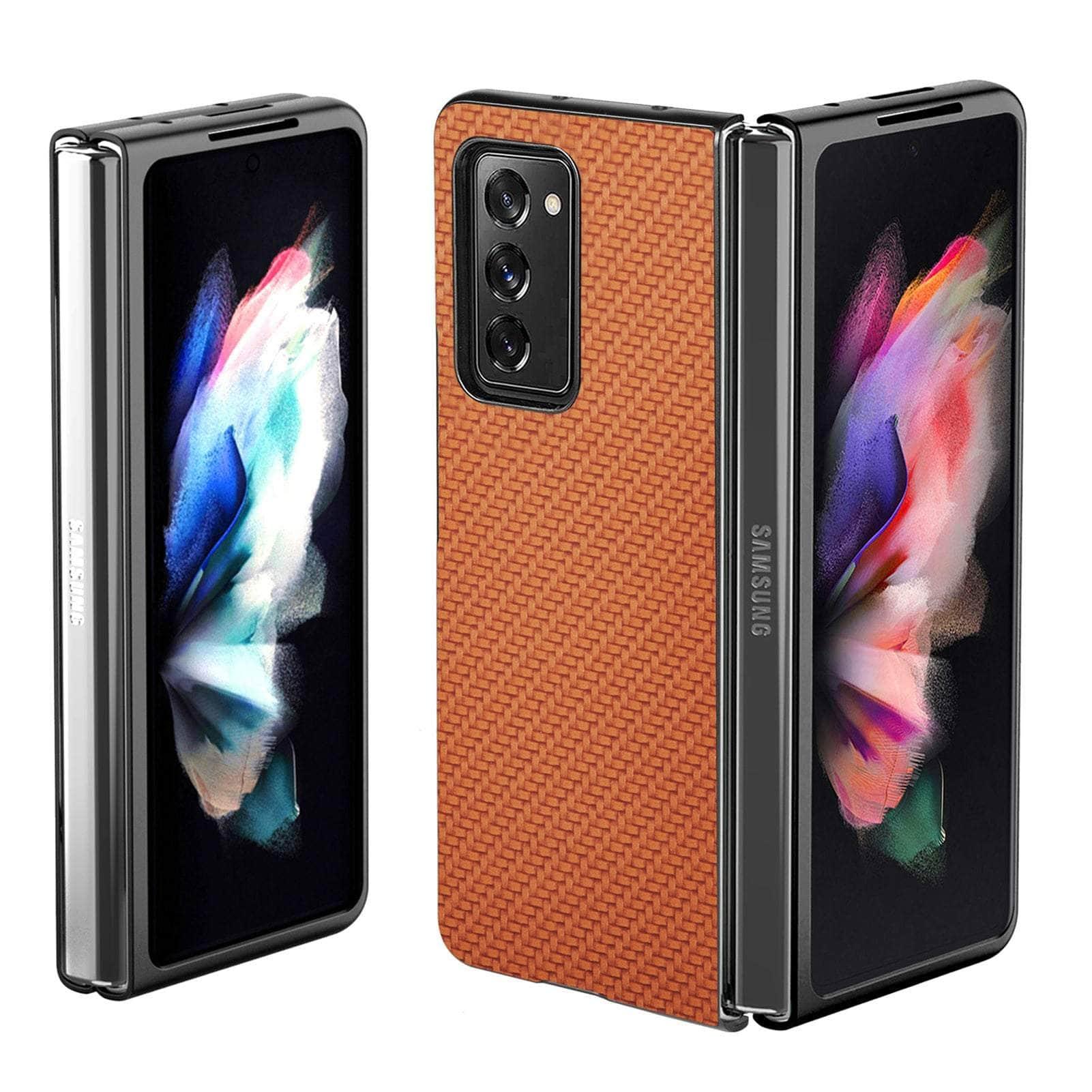 Anti-Slip Carbon Galaxy Z Fold 5 Cover