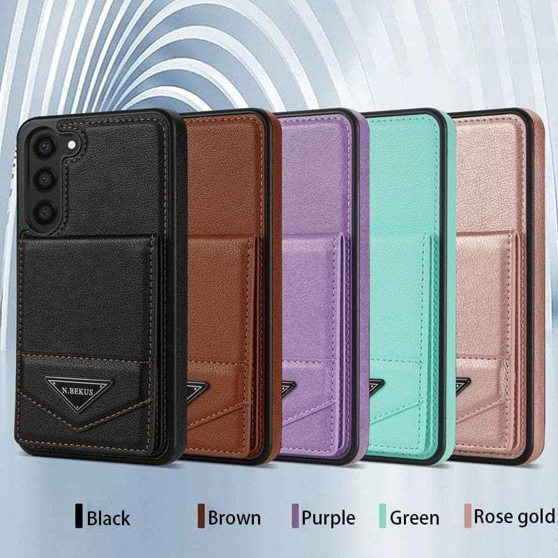 Anti-theft Galaxy S23 FE Brush Wallet Flip Case