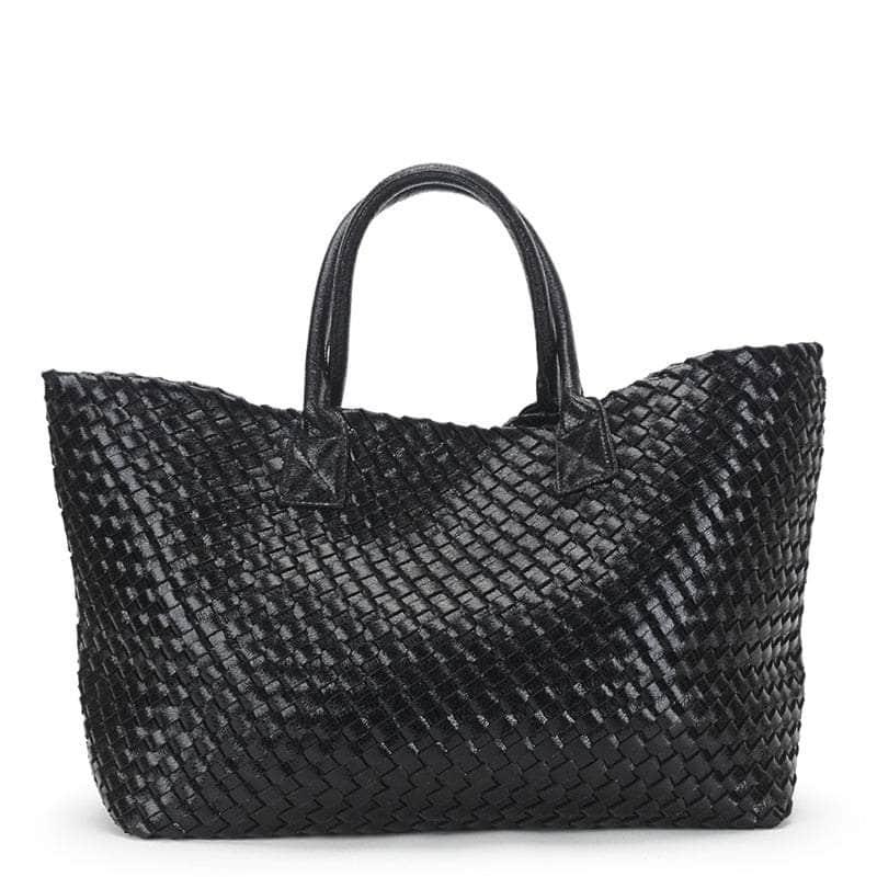 Bling Woven Leather Handbag