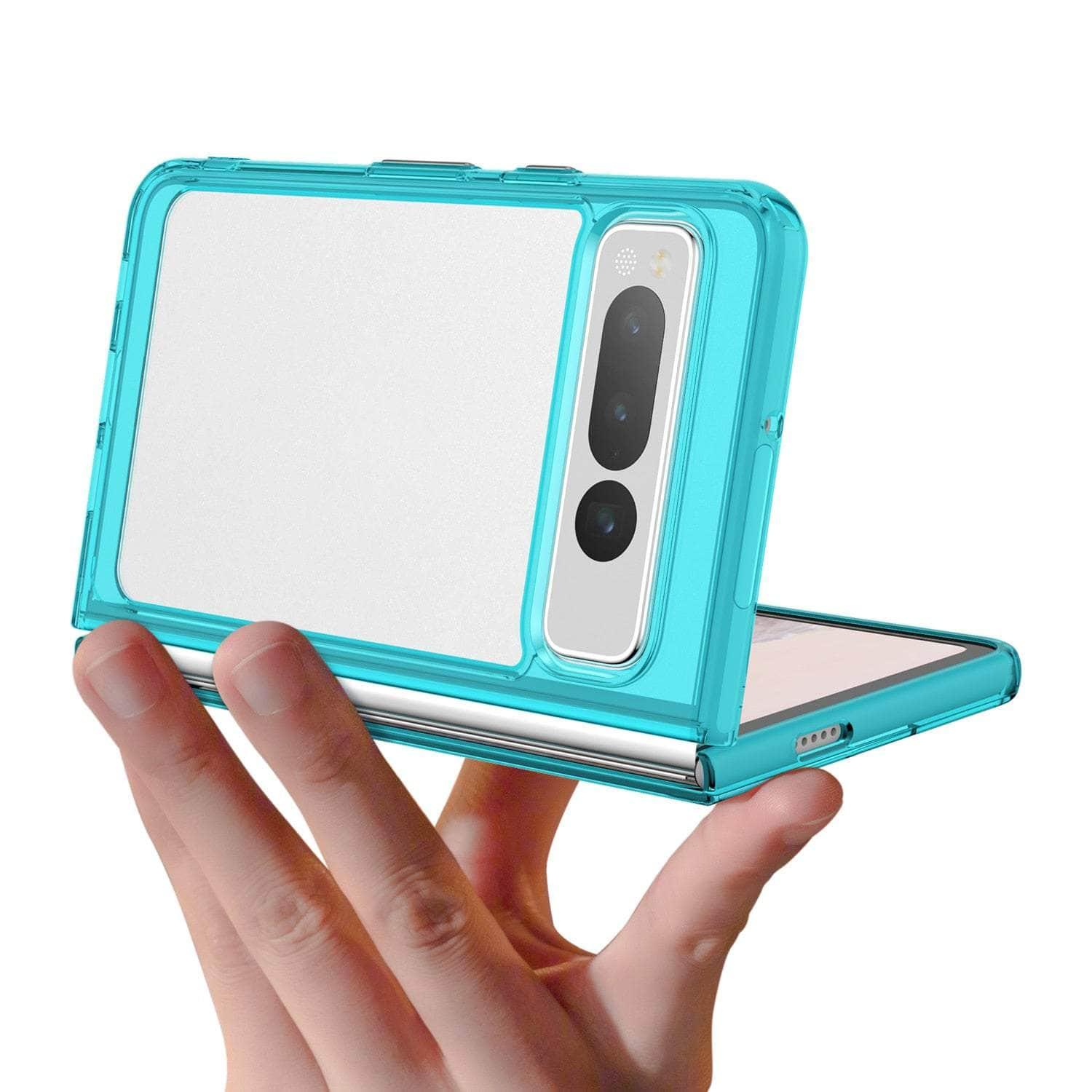 Casebuddy Colorful Clear Rugged Google Pixel Fold Case