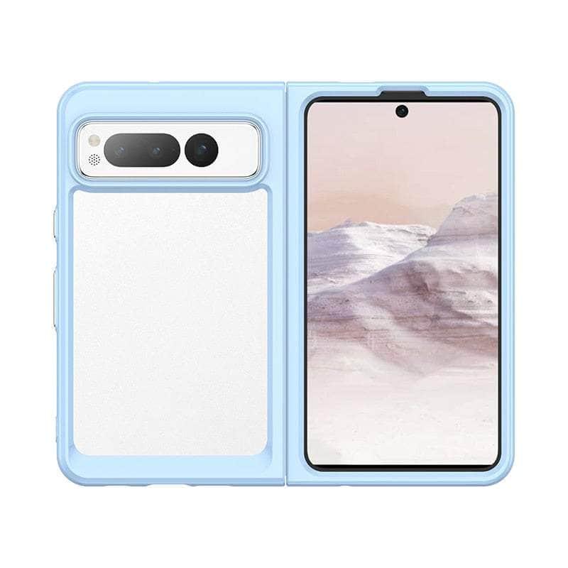 Casebuddy Blue / Google Pixel Fold Colorful Clear Rugged Google Pixel Fold Case