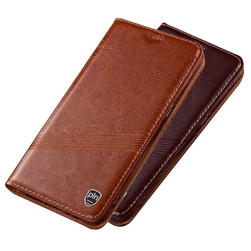 Casebuddy Crazy Horse Real Leather 15 Plus Magnetic Cover