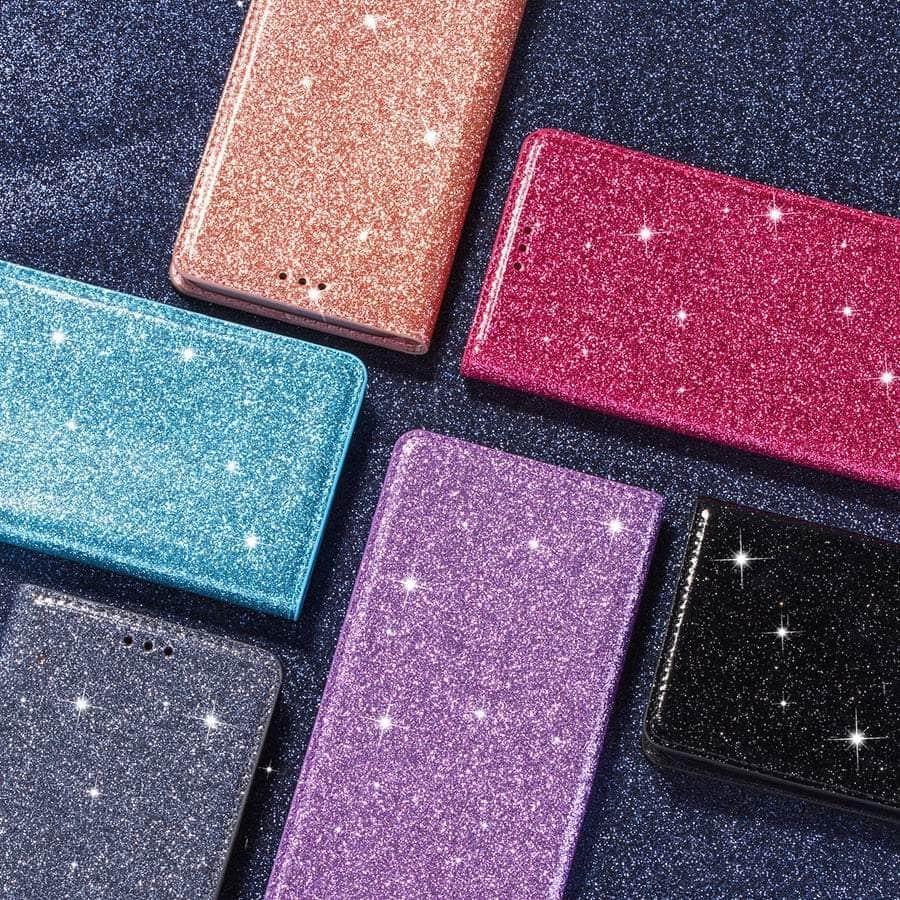 Casebuddy Galaxy A54 Wallet Glitter Leather Case