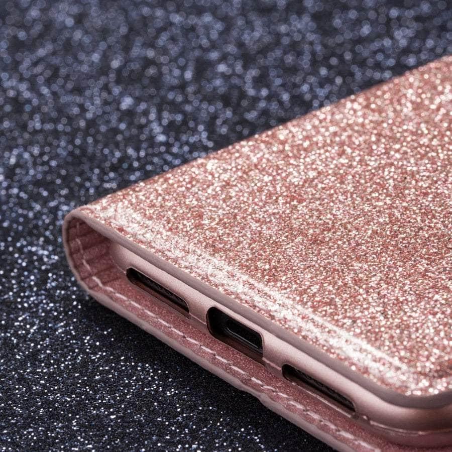 Casebuddy Galaxy A54 Wallet Glitter Leather Case