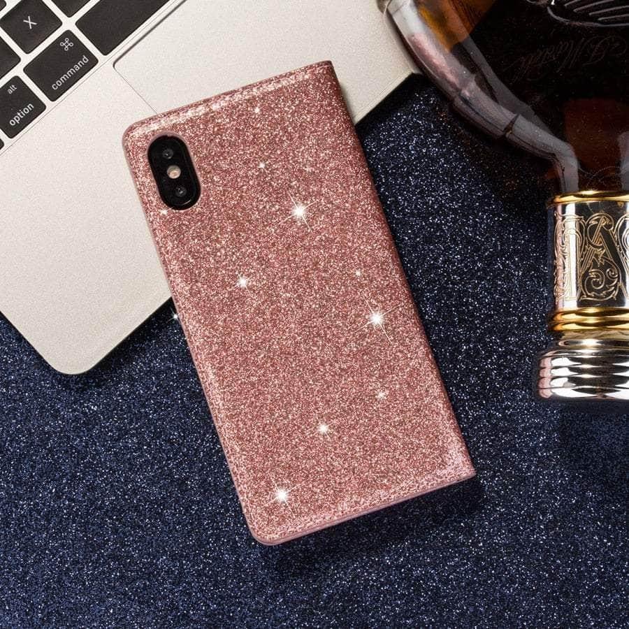 Casebuddy Galaxy A54 Wallet Glitter Leather Case