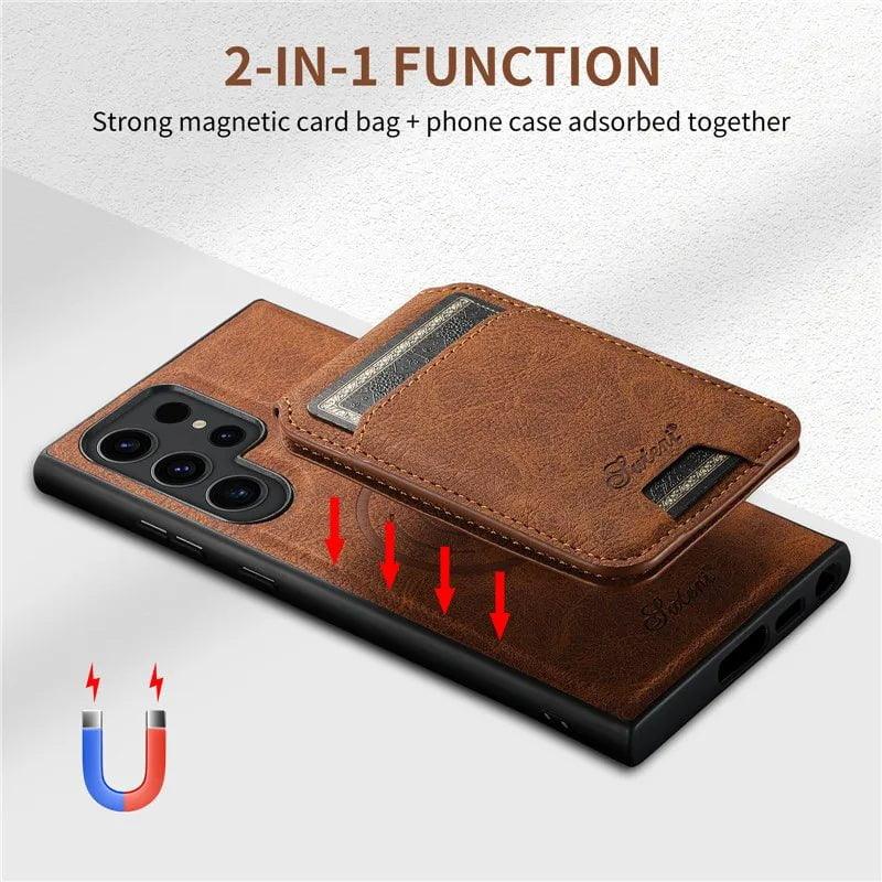 Casebuddy Galaxy S24 Card Holder Vegan Leather Magnetic Pocket