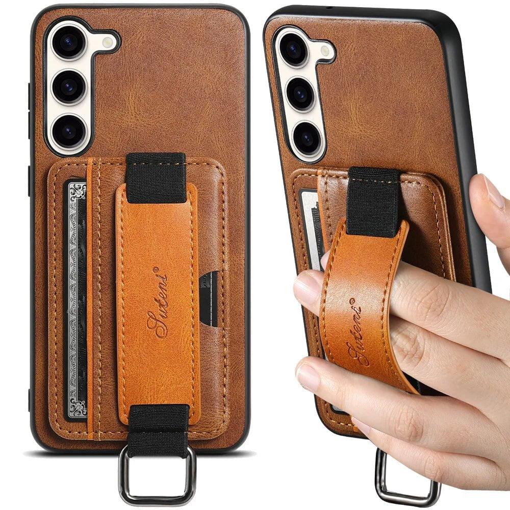 Casebuddy Galaxy S24 Plus Leather Bracket Wristband Case