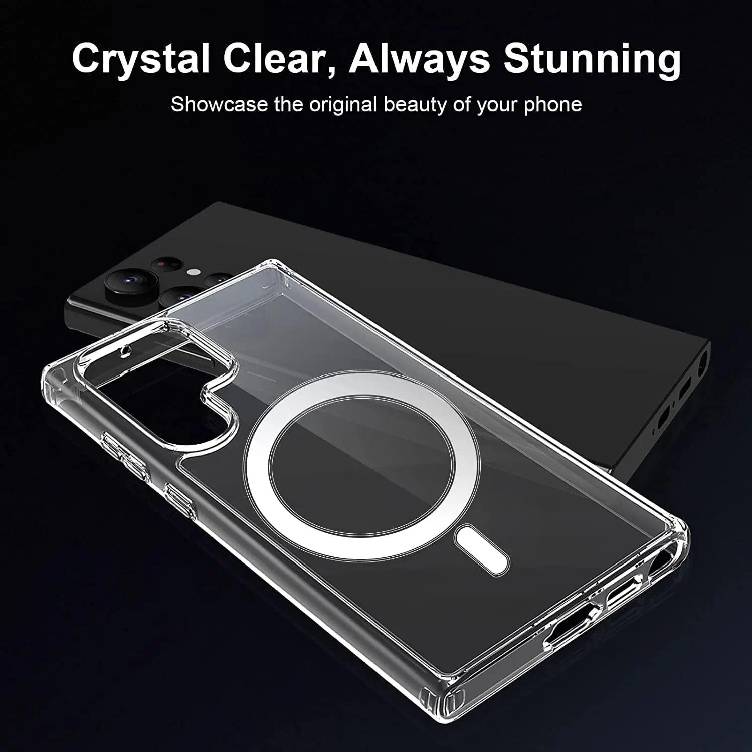 Casebuddy Transparent / For S24 Plus Galaxy S24 Plus Magsafe Magnetic Wireless Charging Case