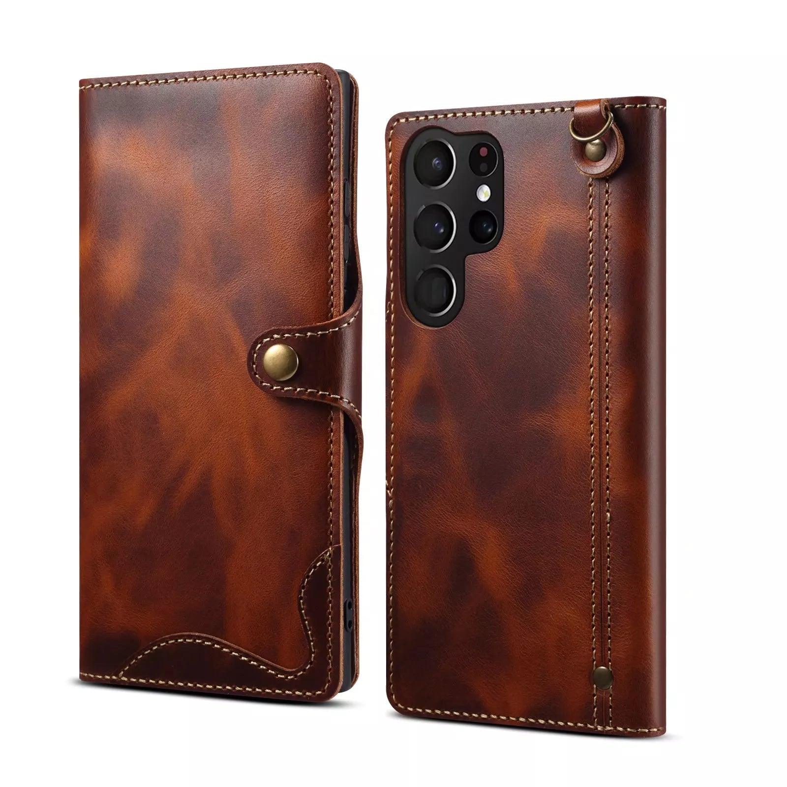 Casebuddy Galaxy S24 Real Cowhide Leather Wallet Case