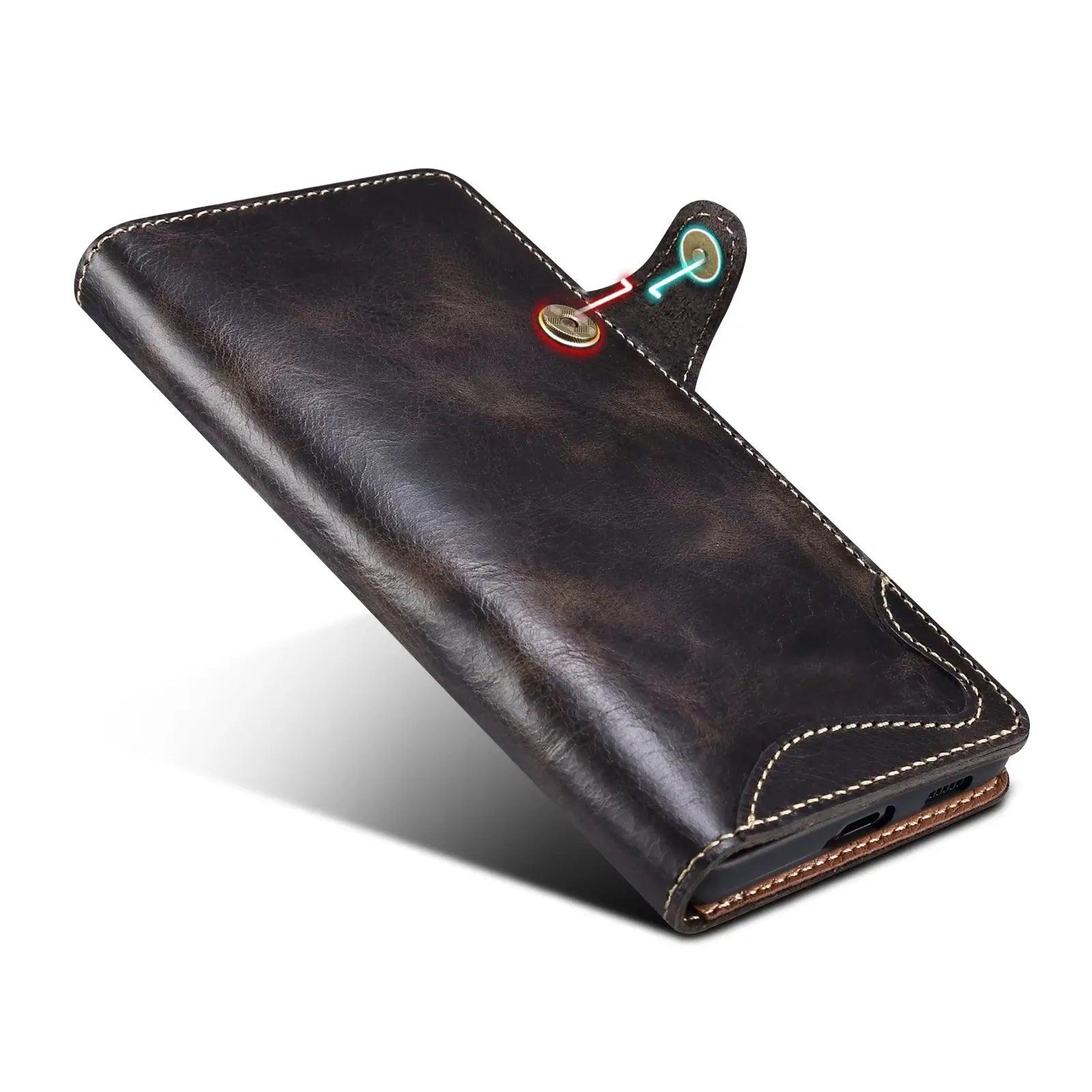 Casebuddy Galaxy S24 Real Cowhide Leather Wallet Case