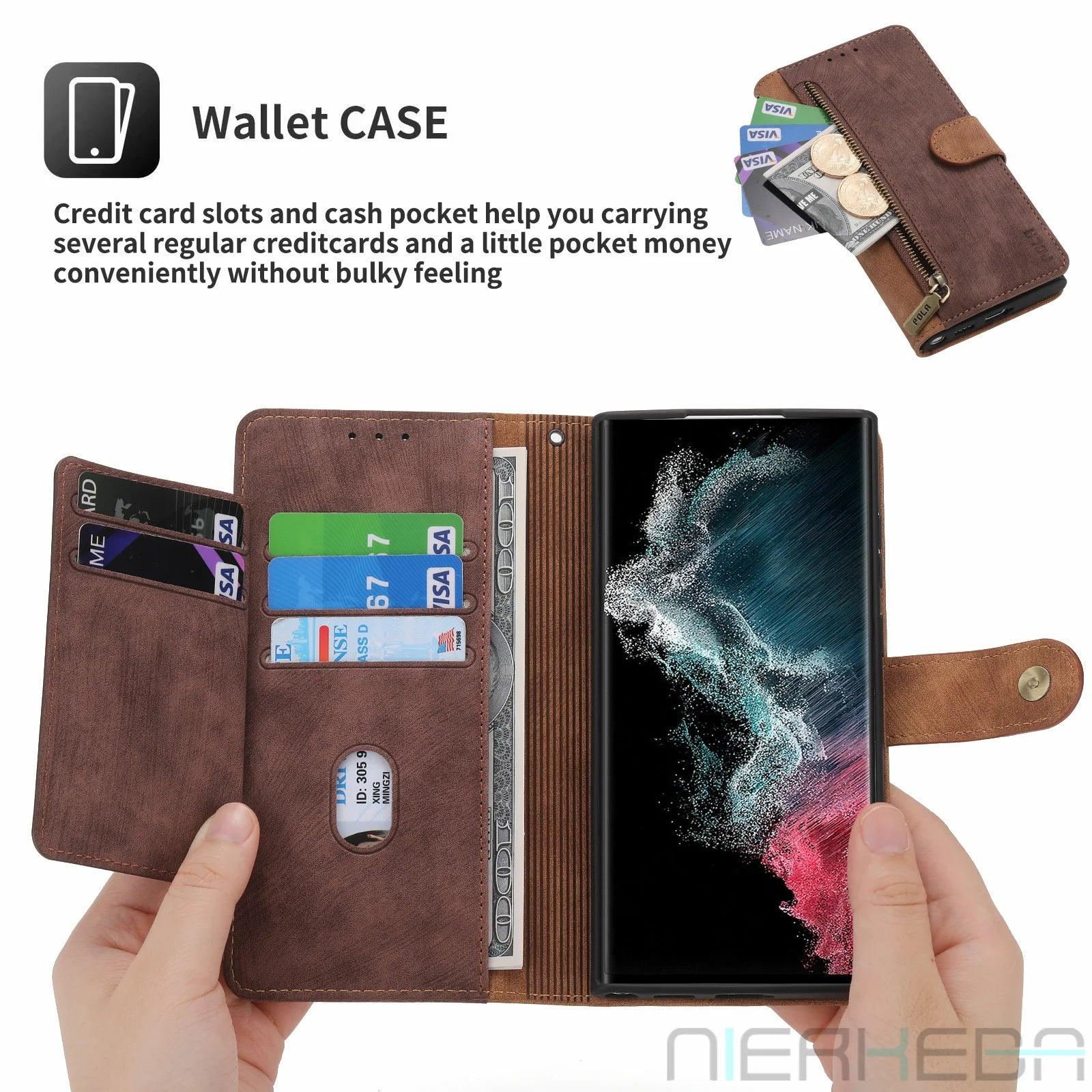 Casebuddy Galaxy S24 Ultra Anti-Theft Brush Leather Case