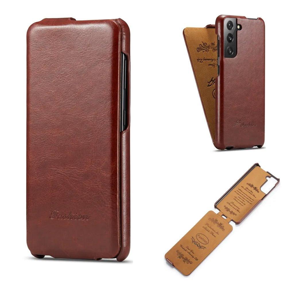 Casebuddy Galaxy S24 Ultra Vertical Flip Vegan Leather Case