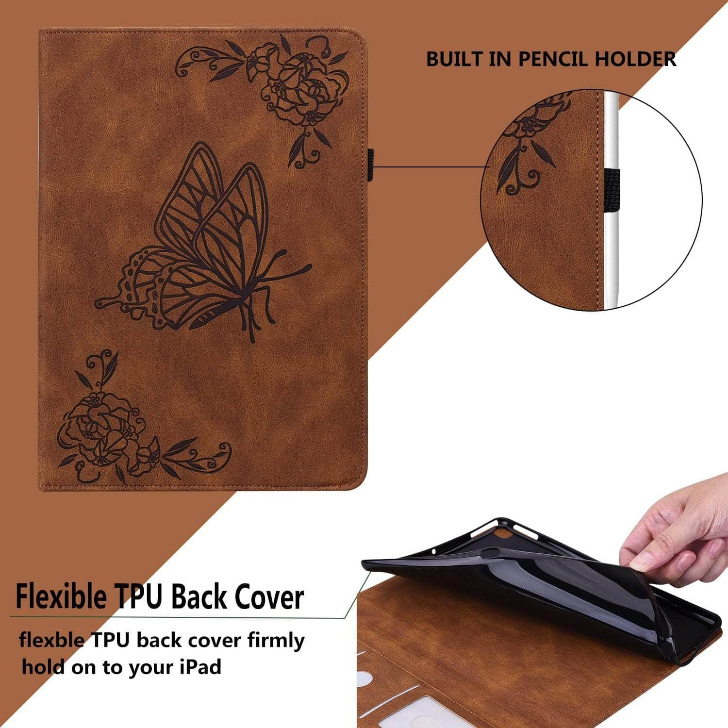 Casebuddy Galaxy Tab S9 2023 Vegan Leather Butterfly Cover