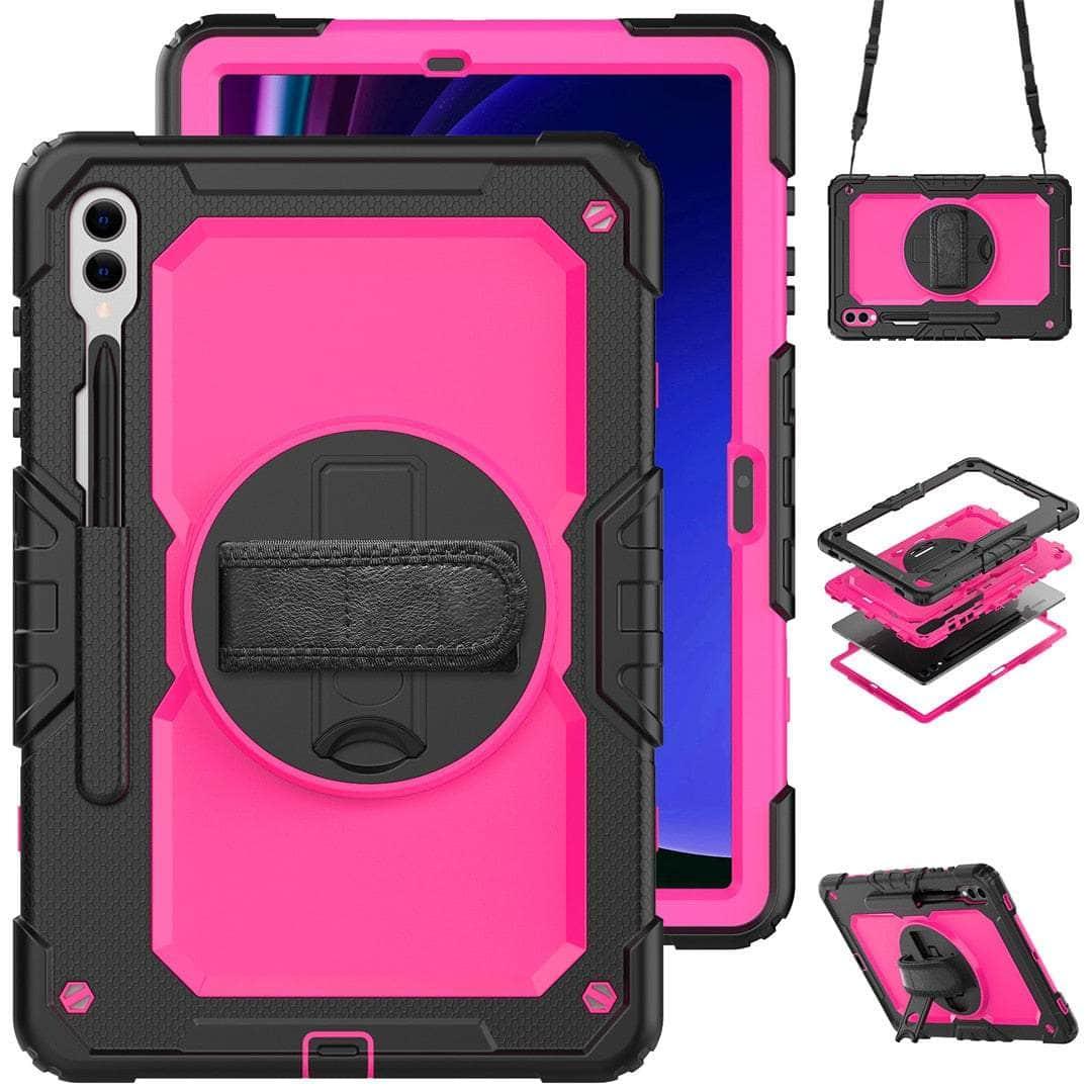 Casebuddy PC Rose / galaxy tab s9 11 Galaxy Tab S9 Heavy Duty Kickstand Strap Case