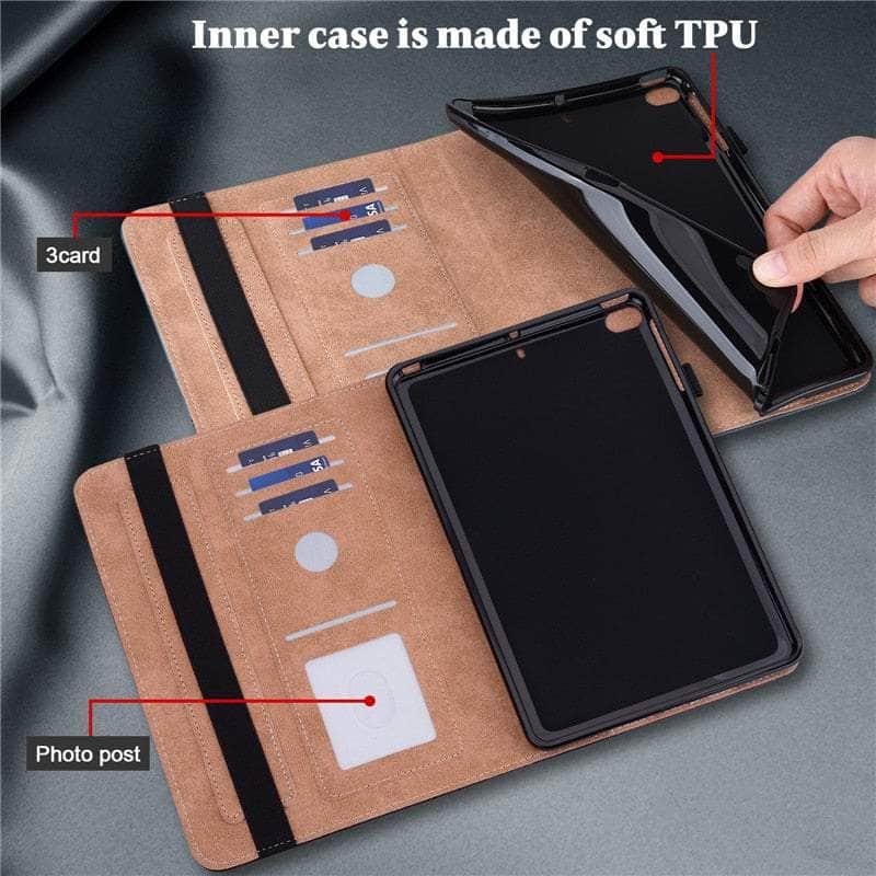 Casebuddy Galaxy Tab S9 Plus Luxury Vegan Leather Wallet Stand