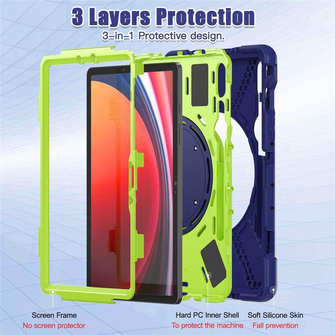 Casebuddy Galaxy Tab S9 Rotating Shockproof Rugged Cover