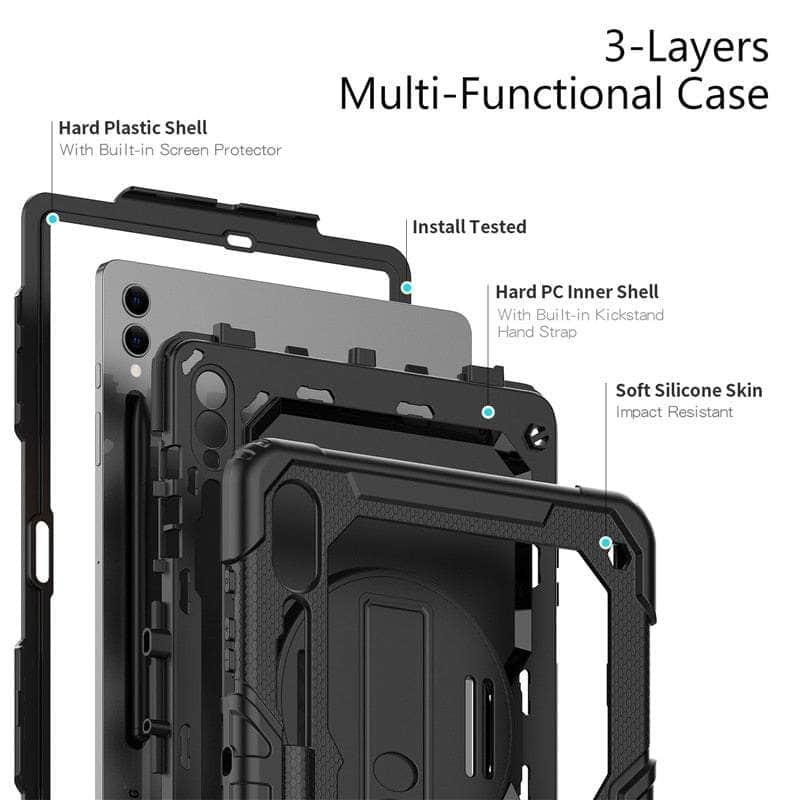 Casebuddy Galaxy Tab S9 Shockproof Shoulder Strap Case