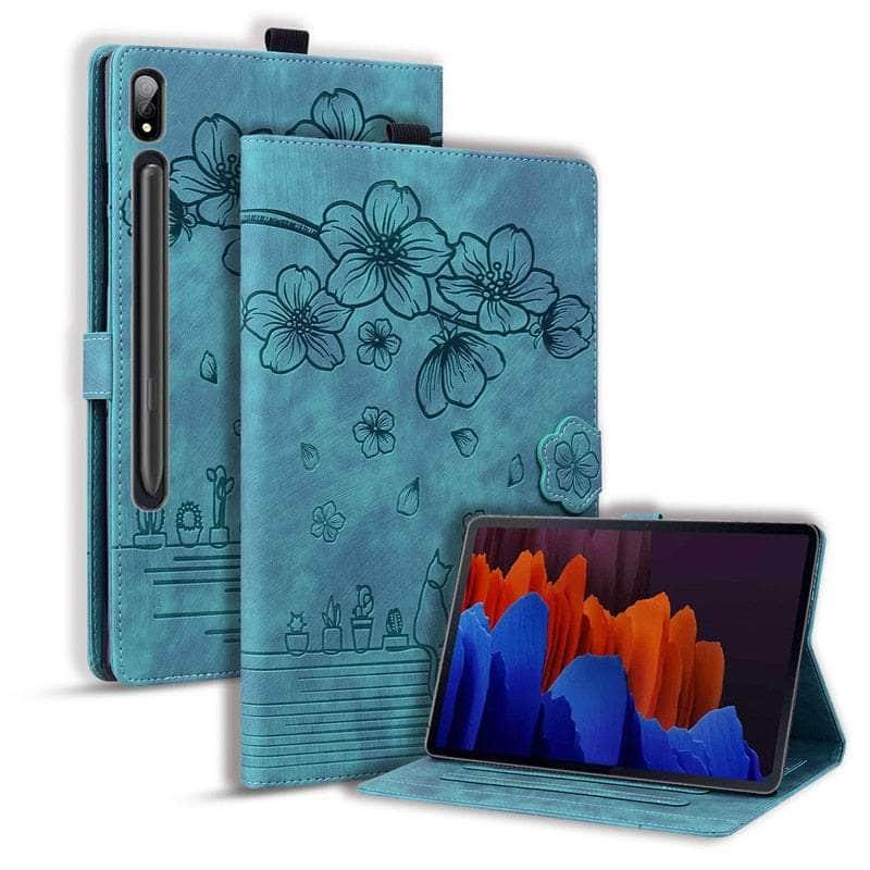 Casebuddy green-sakura / S9 Ultra (14.6 inch) Galaxy Tab S9 Ultra Luxury Vegan Leather Wallet