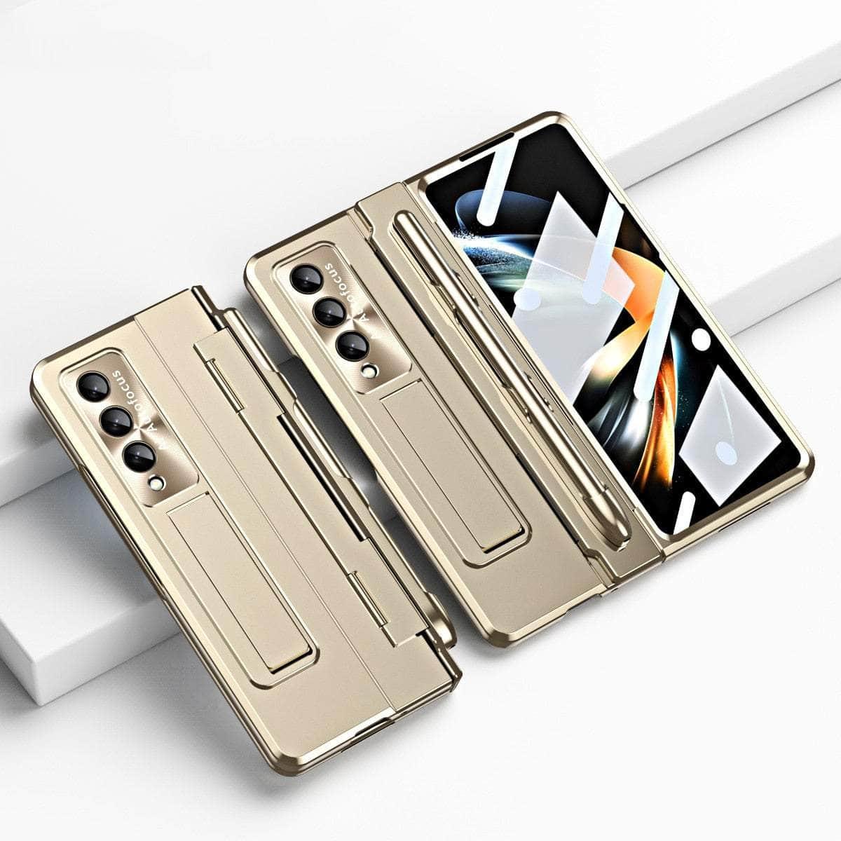 Casebuddy Gold / Galaxy Z Fold 3 Galaxy Z Fold 3 Pen Holder Kickstand Case