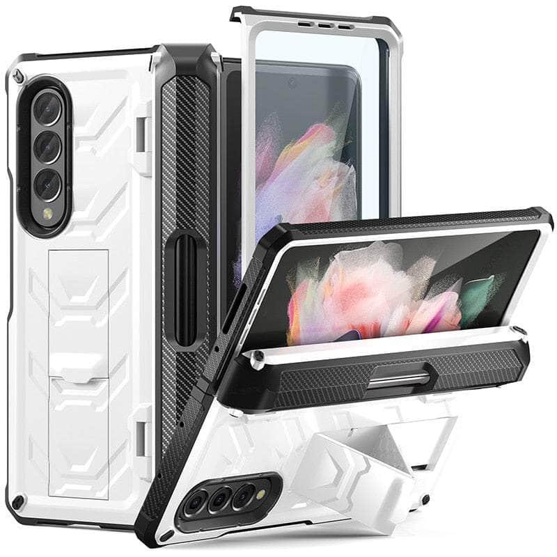 Casebuddy White / For Galaxy Z Fold 5 Galaxy Z Fold 5 Hinge Pen Slot Kickstand Hard Case