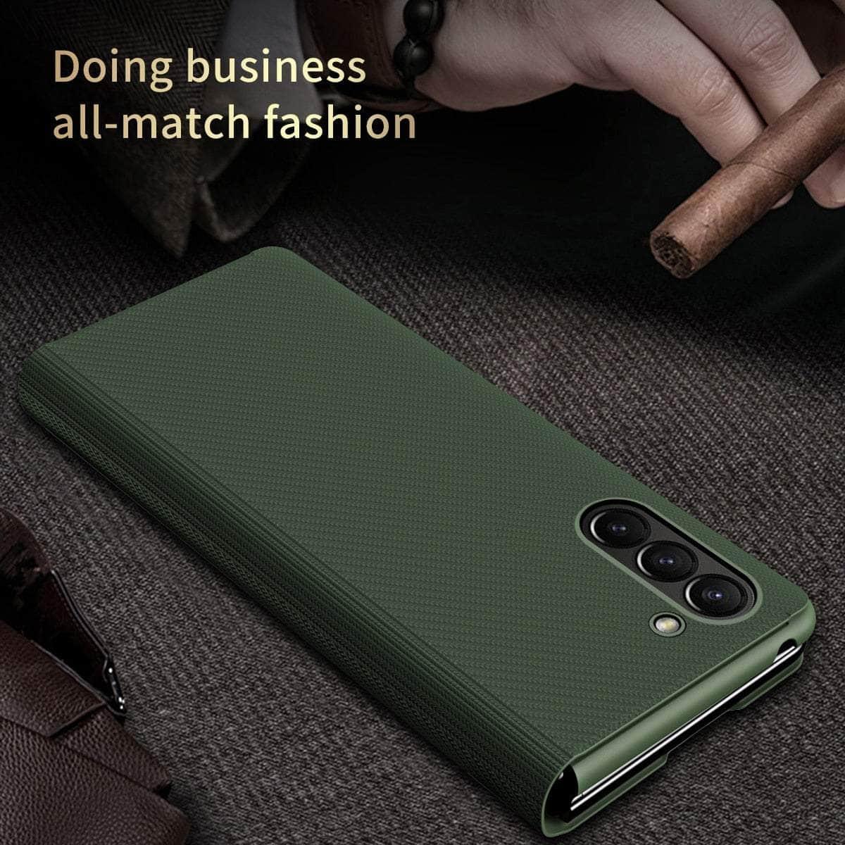 Casebuddy Galaxy Z Fold 5 Matte Carbon Fiber Folding Cover