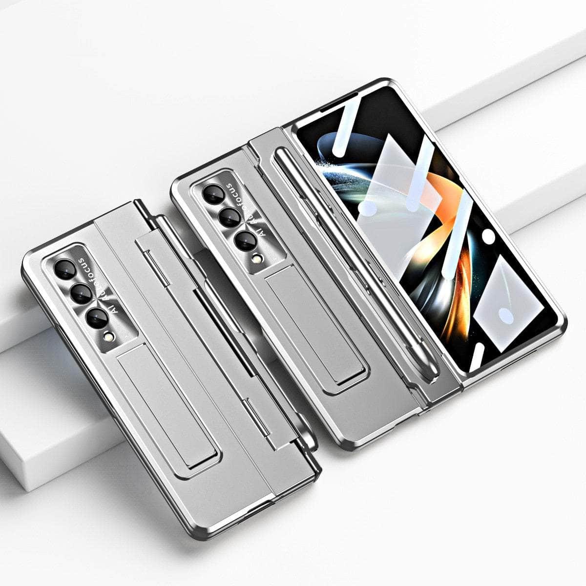 Casebuddy Silver / Galaxy Z Fold 5 Galaxy Z Fold 5 Pen Holder Kickstand Case