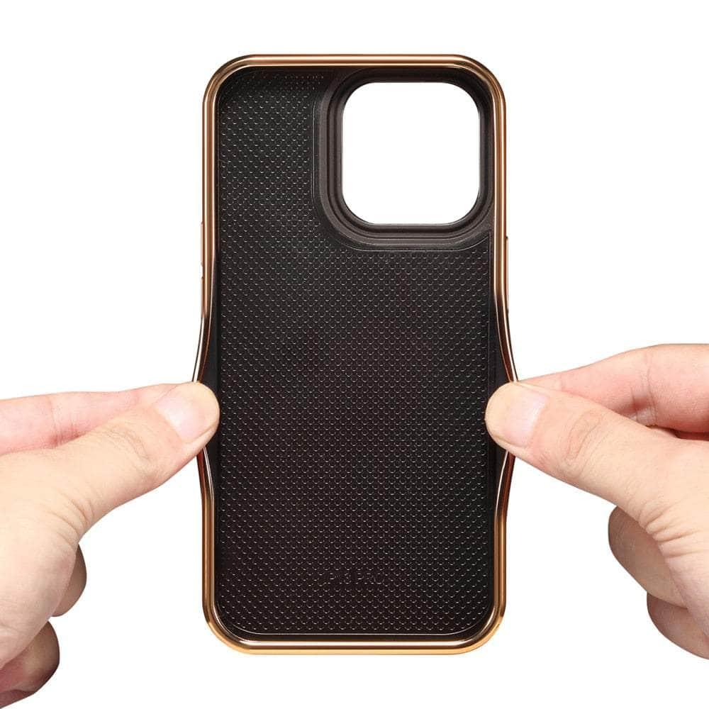 Casebuddy Genuine Leather iPhone 15 Pro 3D Texture Case