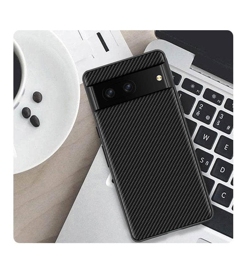 Casebuddy Google Pixel 8 Pro Carbon Fiber Vegan Leather Case