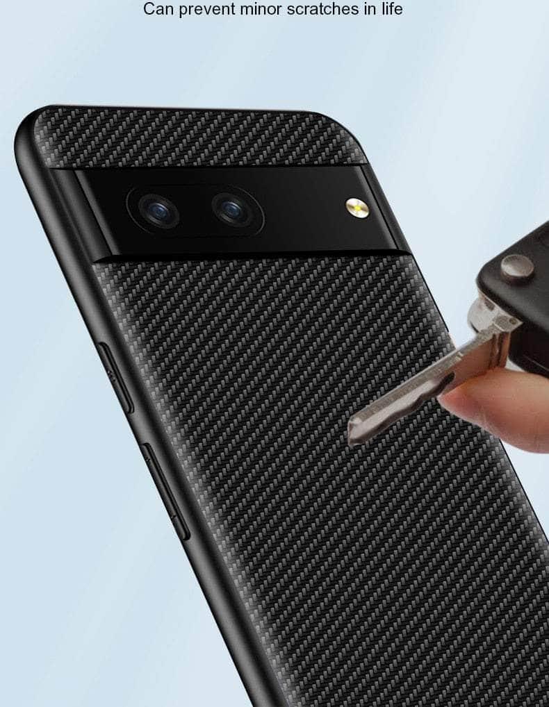 Casebuddy Google Pixel 8 Pro Carbon Fiber Vegan Leather Case