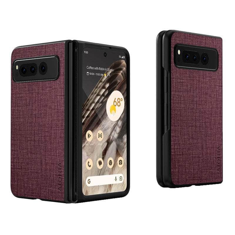 Casebuddy Red / Pixel Fold Google Pixel Fold Cloth Texture Case