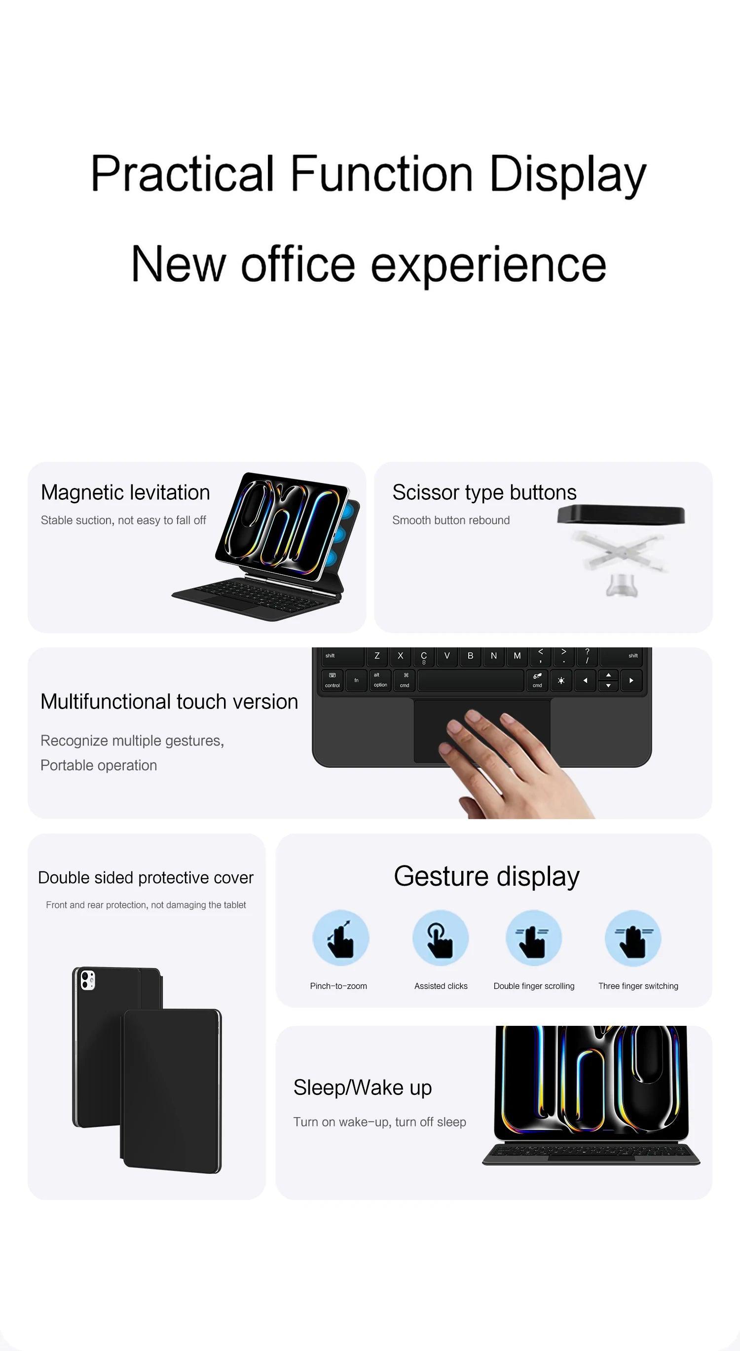 iPad Air 11 2024 Magic Keyboard Smart Magnetic Case - CaseBuddy Australia