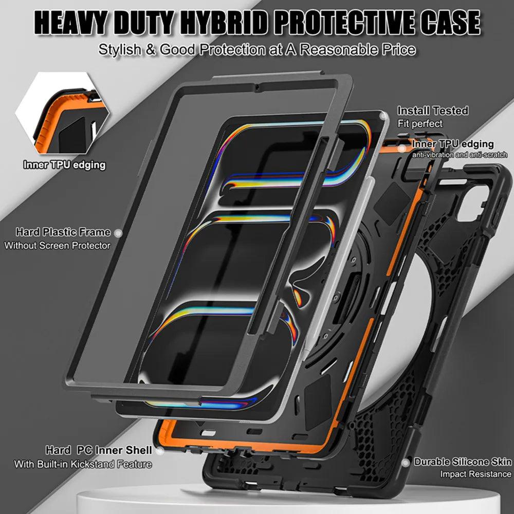 iPad Pro 13 2024 Heavy Duty Rugged Shockproof Case - CaseBuddy Australia