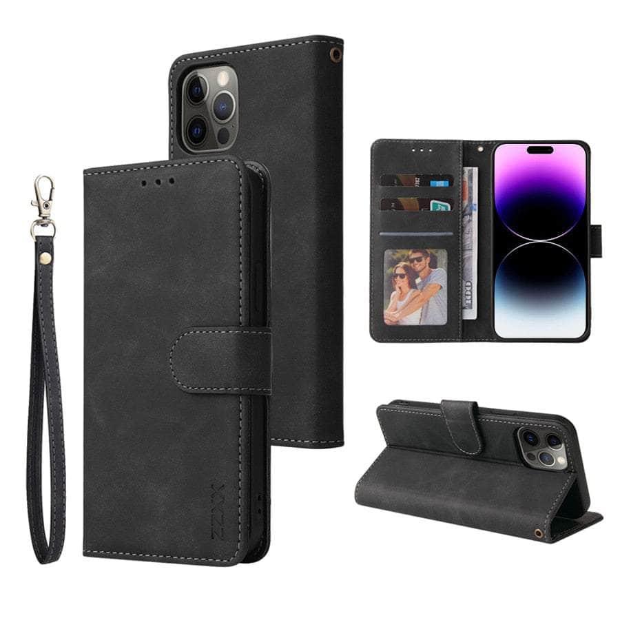 Casebuddy iPhone 15 Plus Leather Wallet Case