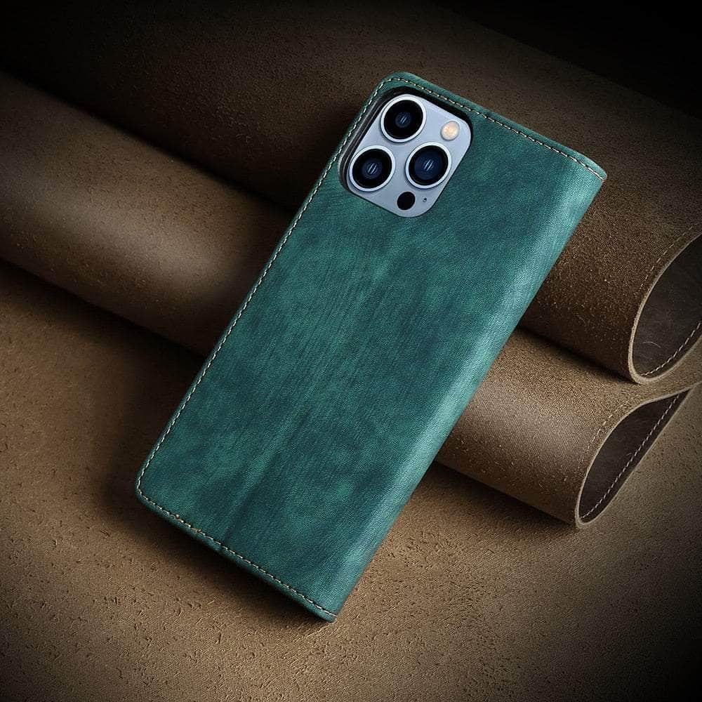 Casebuddy iPhone 15 Pro Max Luxury Business Vegan Leather Case