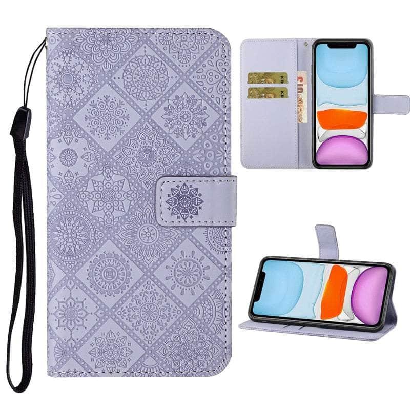 Casebuddy Leather Flip Wallet Galaxy A54 Floral Case