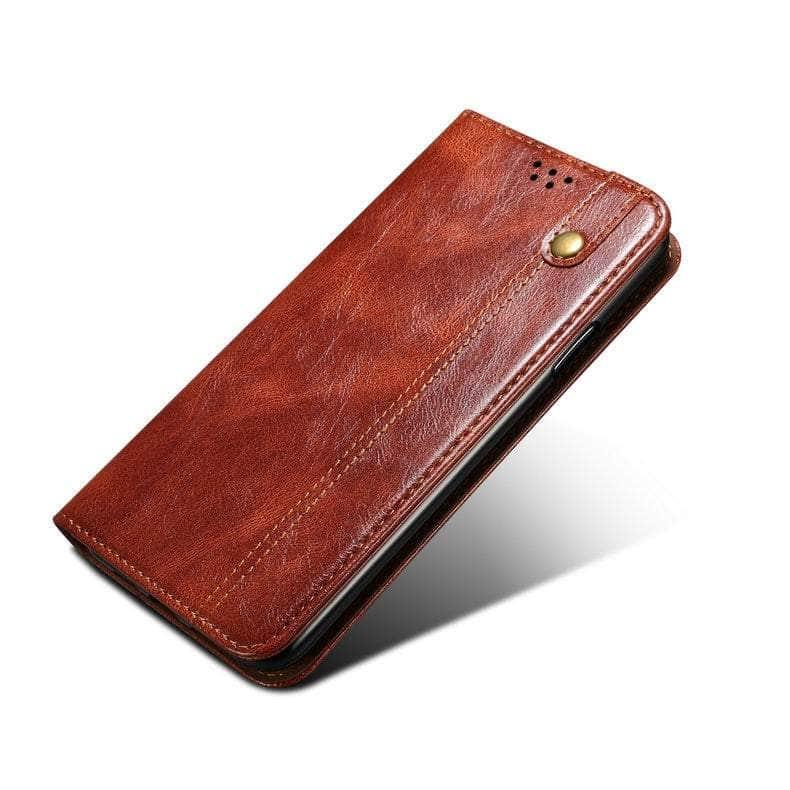 Casebuddy Auburn / A54 5G Luxury Galaxy A54 Vegan Leather Magnet Book